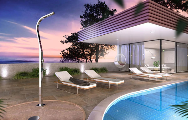 دوش کنار استخر آکوامارین مدل آزالیا