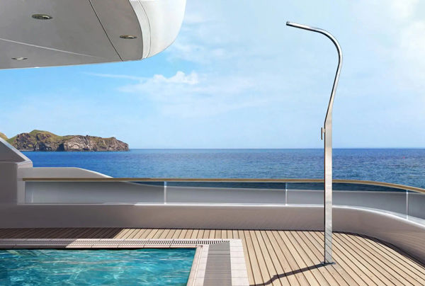 دوش کنار استخر آکوامارین مدل آزالیا