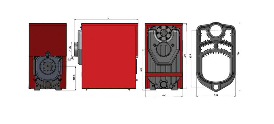دیگ چدنی شوفاژکار 9 پره سولار 300