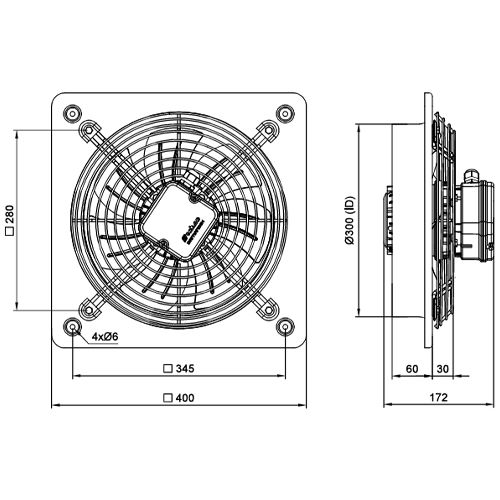 فن دمنده ایلکا فلزی مدل VIK-30A4S