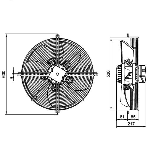 فن آکسیال دمنده یوروونت مدل VIB-50G4S2