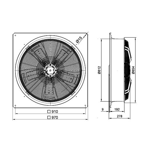 فن آکسیال دمنده یوروونت های بلید مدل VIP-80R6T3