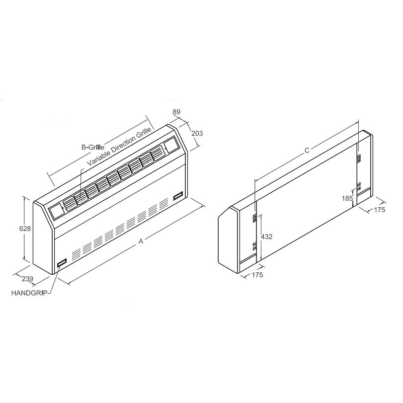 فن کویل تهویه زمینی 400