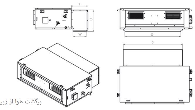 فن کویل کانالی تهویه مدل AR N-08