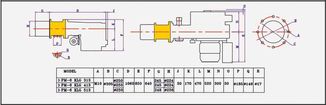 مشعل دوگانه سوز پارس مشعل PM6-KLG-313