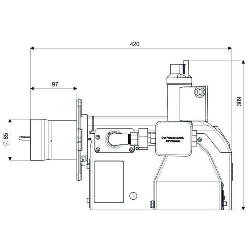 مشعل گازی شوفاژکار مدل CKI-G85