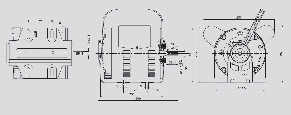 موتور کولر 3/4 اسب گرید B مدل سبز الکتروژن
