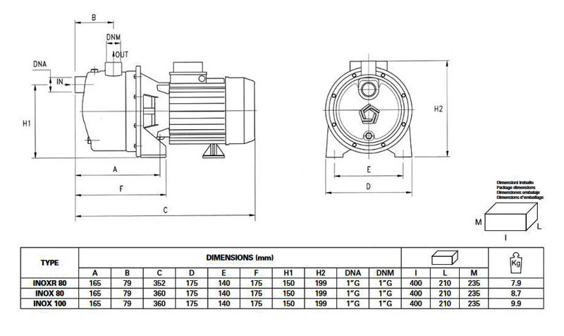 خرید پمپ آب پنتاکس INOX 100