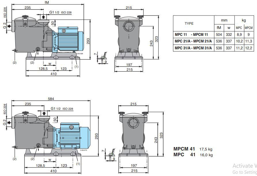 پمپ استخری کالپدا مدل MPC 21-A