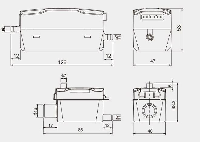 پمپ درین ویپکول مینی باریک مدل P16