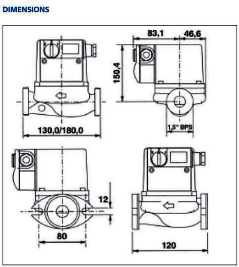 خرید پمپ سیرکولاتور خطی ابارا مدل MR 53