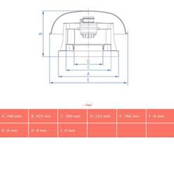 هواکش سقفی قارچی دمنده مدل REB-50/18Z6T