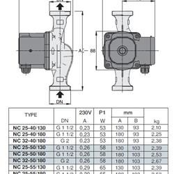 پمپ سیرکوله کالپدا مدل NC 25-55/180