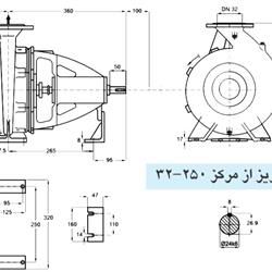 پمپ آب پمپیران مدل 250-32 با موتور 11 کیلووات