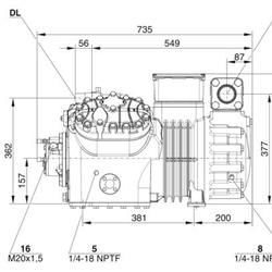 کمپرسور بیتزر 30 اسب رفت و برگشتی مدل 4GE-30Y