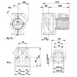 پمپ سیرکولاتور خطی گراندفوس تکفاز UPS 40-120 F 