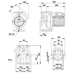 پمپ سیرکولاتور خطی گراندفوس سه فاز UPS 40-180 F