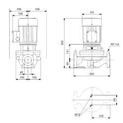 پمپ خطی سیرکوله گراندفوس TP 40-180/2
