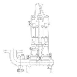 پمپ لجن کش چدنی ابارا مدل 80DL/WC 5 1.5