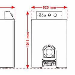 پکیج زمینی شوفاژکار آذرخش کوتاه 8 پره