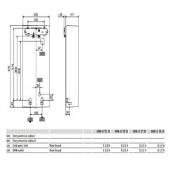 آبگرمکن برقی بدون مخزن استیبل الترون HDB-E18 Si