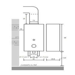 آبگرمکن دیواری بوتان مدل b3115