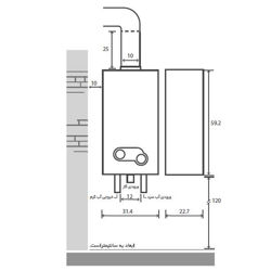 آبگرمکن دیواری بوتان مدل B4215i Turbo