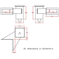 اسکیمر استیل 90 درجه دسترسی از بالا مدل 90UA340G