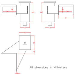 اسکیمر استیل 90 درجه دسترسی از بالا مدل 90UA340