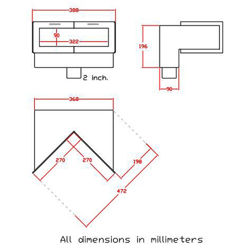 اسکیمر استیل 90 درجه دسترسی از روبرو مدل 90FA340G