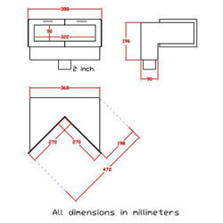 اسکیمر استیل 90 درجه دسترسی از روبرو مدل 90FA340