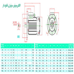 الکتروموتور موتوژن فلنچ دار 1/6 اسب 3000 دور
