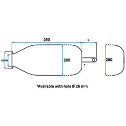 تیوپ منبع تحت فشار 24 لیتری  سفا با دهانه 9