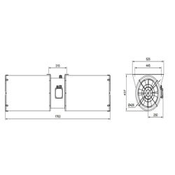 جت فن آکسیال دمنده مدل DAJH-355-NN1.3/0.25-2/4T-F300