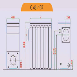 دیگ چدنی ایرفو 5 پره مدل C60