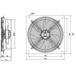 فن آکسیال دمنده ایلکا فلزی مدل VIK-30V2S