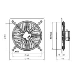 فن آکسیال دمنده ایلکا فلزی مدل VIK-35A4S