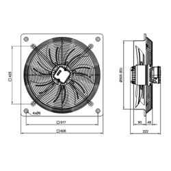 فن آکسیال دمنده ایلکا فلزی مدل VIK-50G60-4T-H