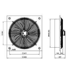 فن آکسیال دمنده ایلکا فلزی مدل VIK-63G4T