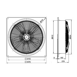 فن آکسیال دمنده یوروونت های بلید مدل VIP-80R6T3