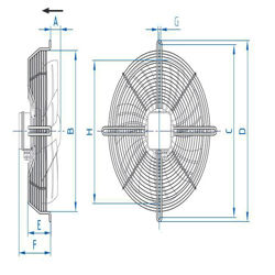 فن دمنده قاب دار ایلکای مدل VIK-30L6S