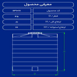 مخزن پلاستیکی 100 لیتری عمودی طبرستان