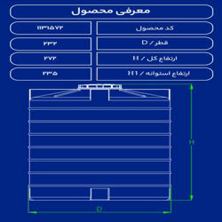 مخزن پلاستیکی 10000 لیتری عمودی فین دارسه لایه طبرستان