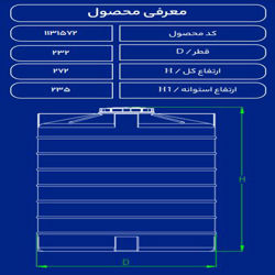 مخزن پلاستیکی 10000 لیتری عمودی فین دارسه لایه طبرستان