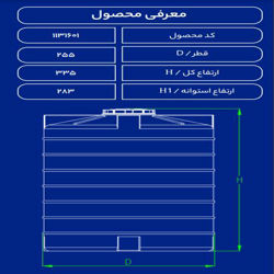 مخزن پلاستیکی 15000 لیتری عمودی فین دار سه لایه طبرستان