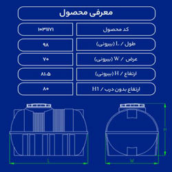 مخزن پلاستیکی 300 لیتری افقی طبرستان
