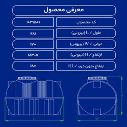مخزن پلاستیکی 6000 لیتری افقی سه لایه طبرستان