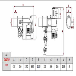 مشعل دوگانه سوز گرم ایران GND 312