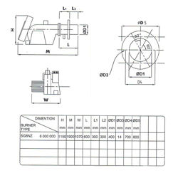 مشعل گازسوز هوفمات مدل SG8NZ