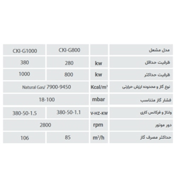 مشعل گازی شوفاژکار مدل CKI-G1000
